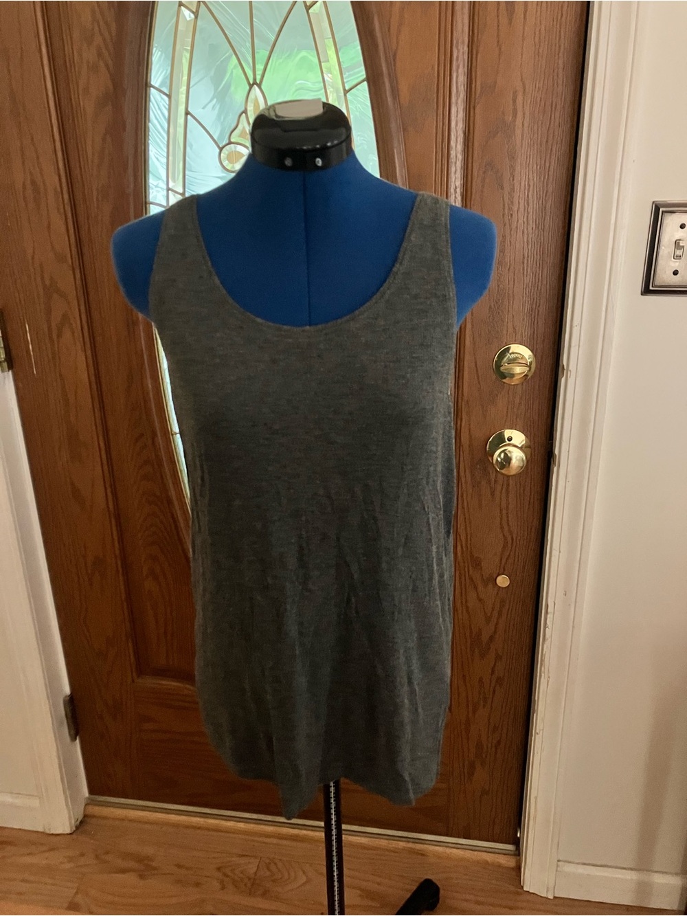 Eileen Fisher Gray Tank Top, Large